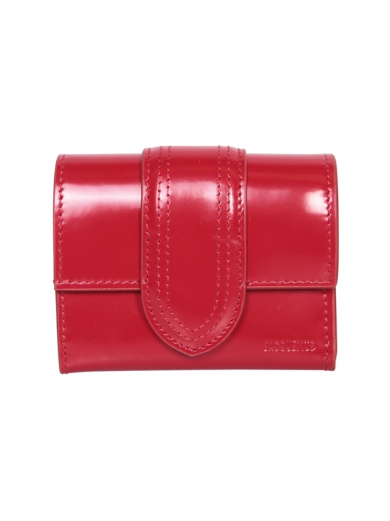 JACQUEMUS RED FOLDOVER TOP WALLET