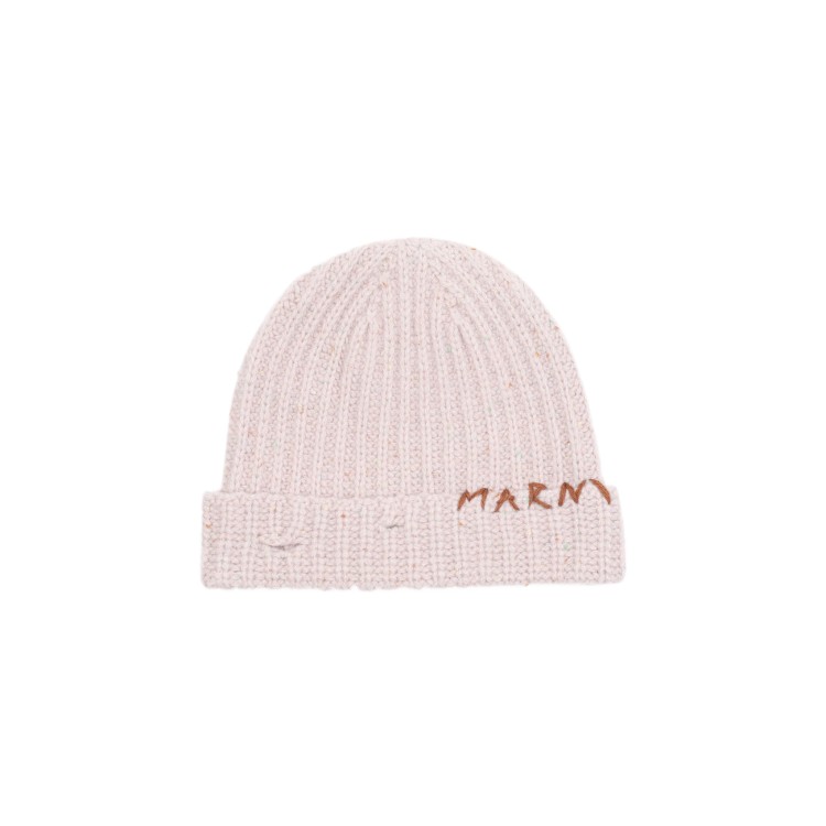 Shop Marni Pink Virgin Wool Hat