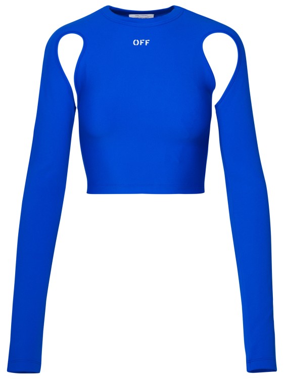 Shop Off-white Blue Polyamide Blend Sweater