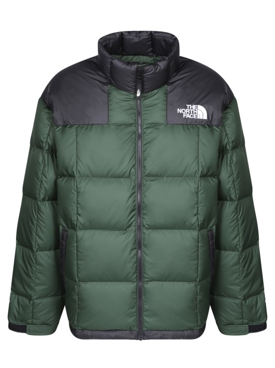 The North Face High-neck Zipped Logo Padded Jacket In Green