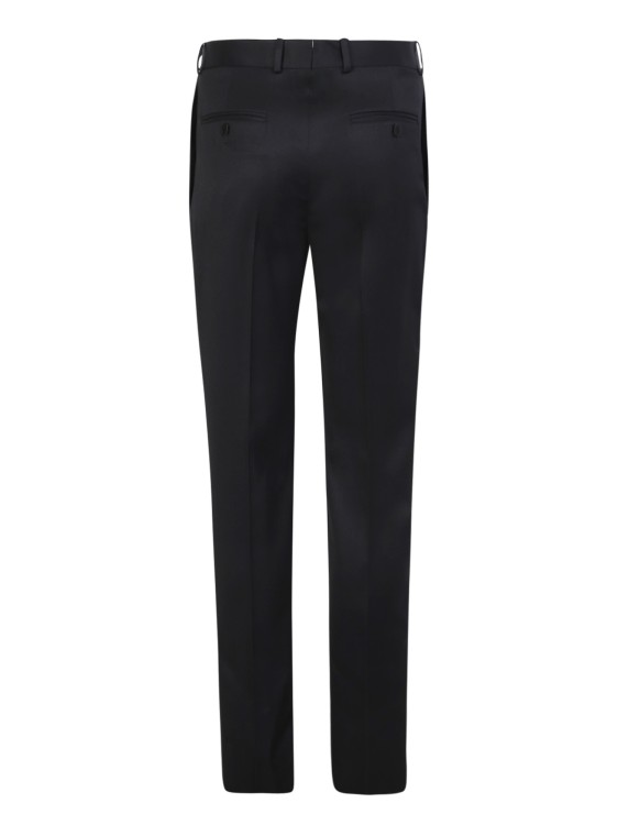 Alexander Mcqueen Slim-fit Pleated Wool And Mohair-blend Suit Trousers In Black