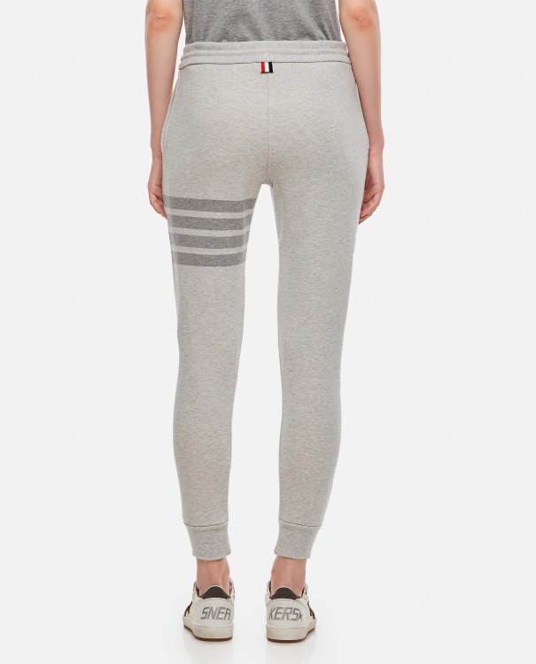 Shop Thom Browne Striped Joggers In White