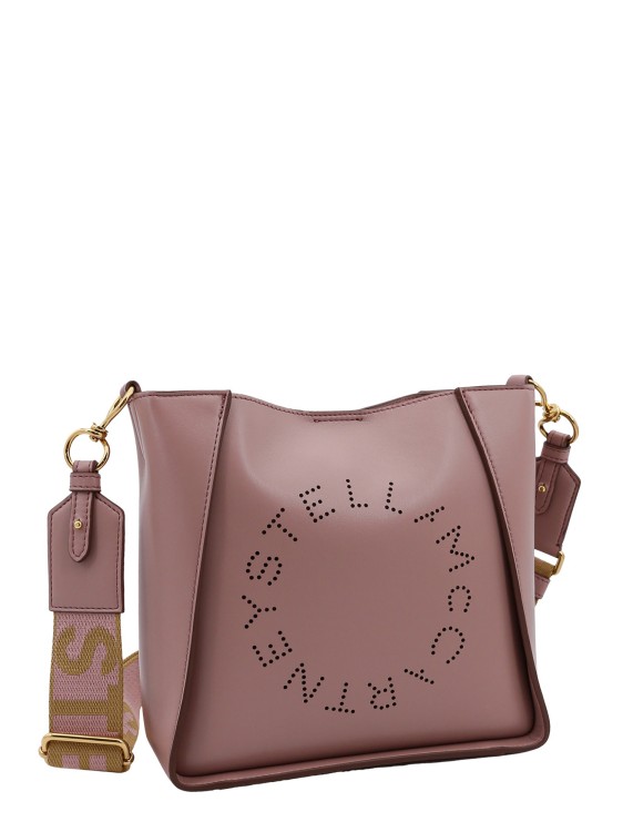 Shop Stella Mccartney Stella Logo Vegan Leather Shoulder Bag In Pink