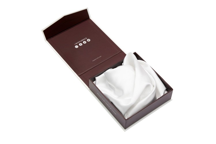 Shop Mayfairsilk Brilliant White Silk Duvet Set