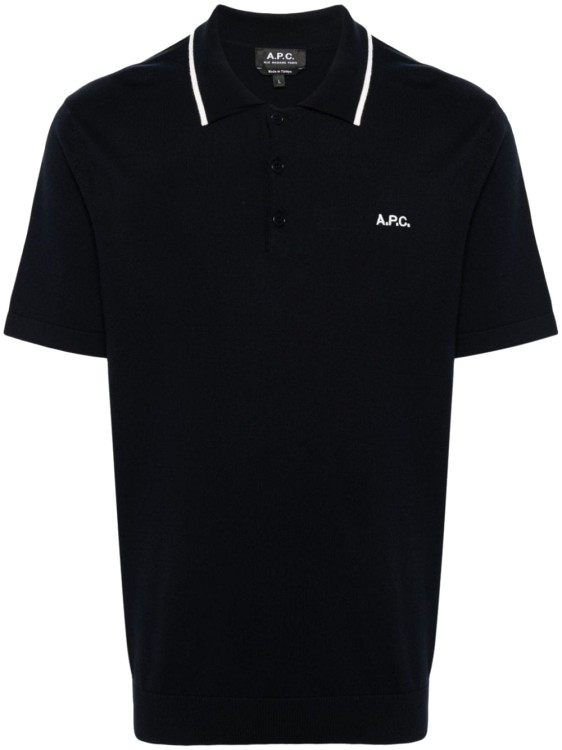 Shop Apc Black Polo Shirt
