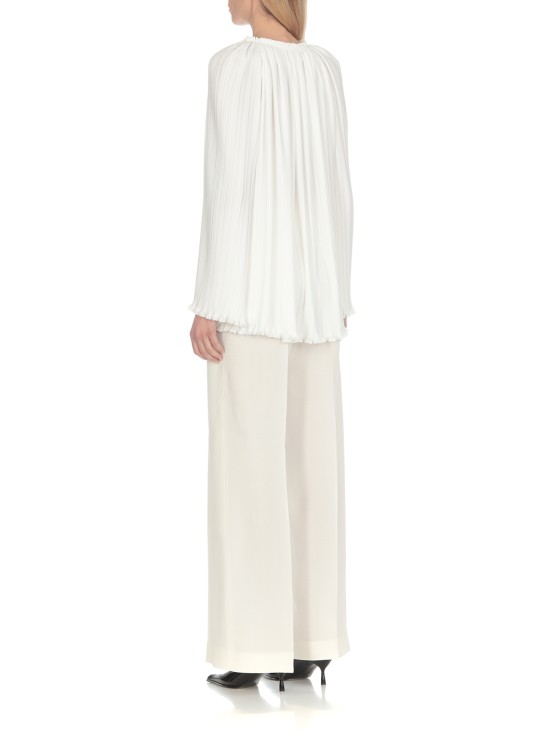 Shop Lanvin Pleated Blouse In White