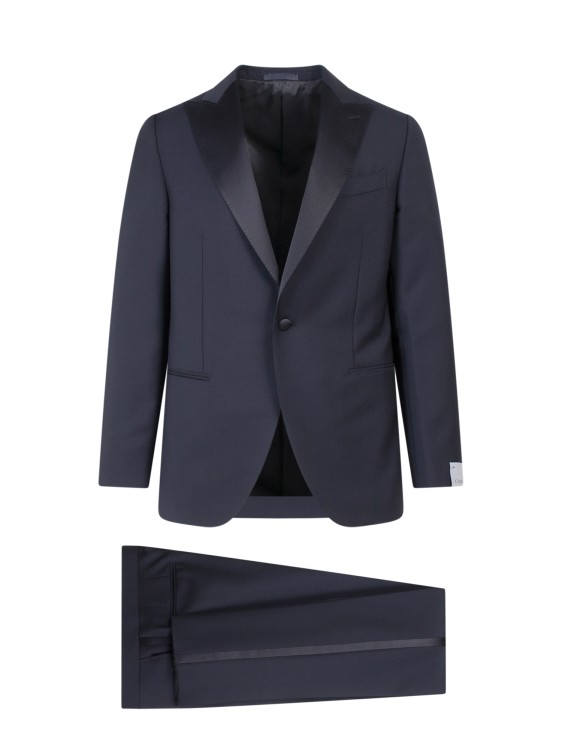 Emanuela Caruso Wool And Mohair Tuxedo In Blue