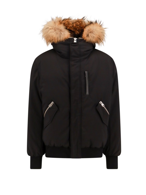 Shop Mackage Padded Nylon Jacket With Logo Patch In Black