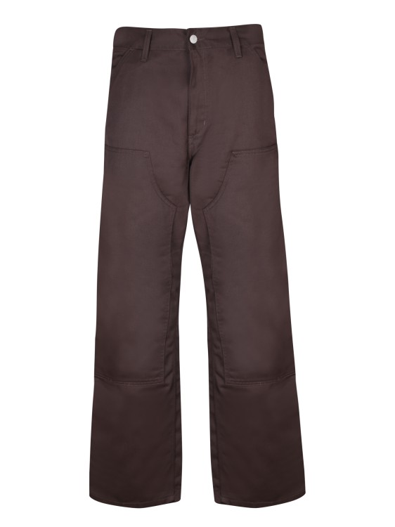 Carhartt Regular Fit Cotton Trousers In Brown