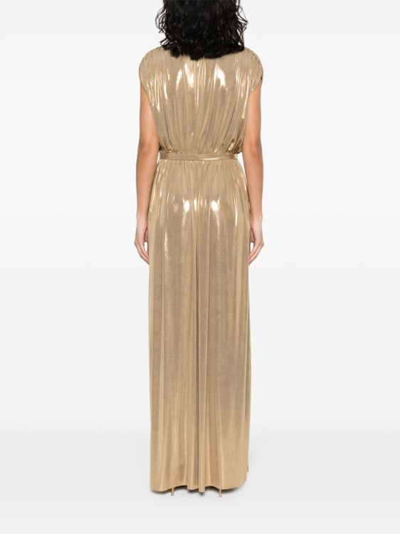 Norma Kamali Athena Maxi Gown In Gold