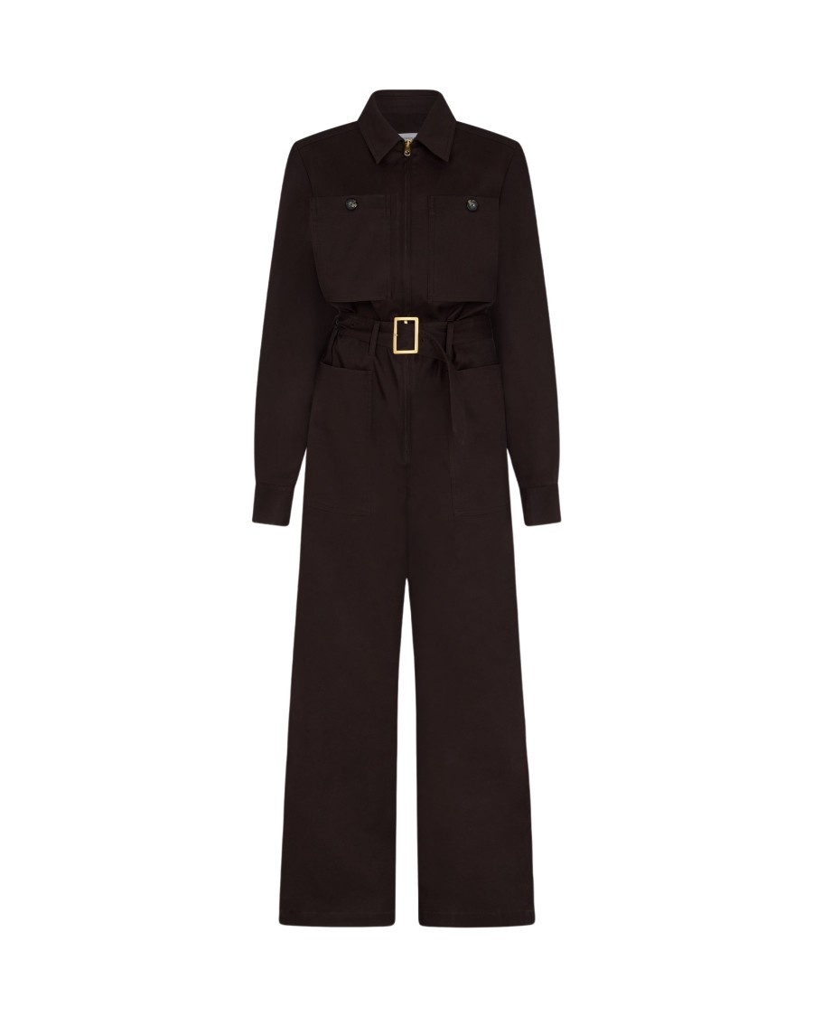 Serena Bute Cargo Jumpsuit - Chocolate Brown In Brown
