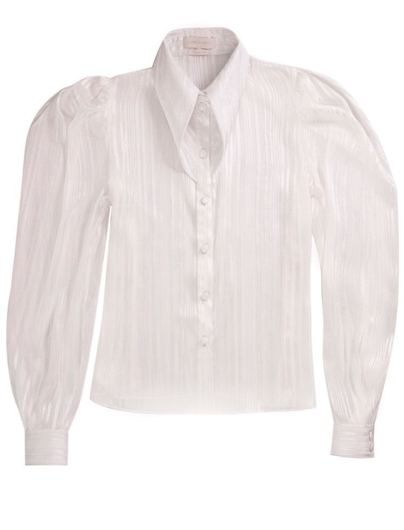 Saiid Kobeisy Silk Muslin Shirt In White