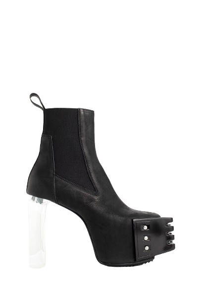 Edfu Minimal Grill Kiss Boots by Rick Owens in Black color for