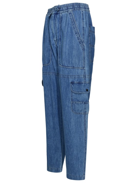 Shop Isabel Marant Vanni' Light Blue Cotton Pants