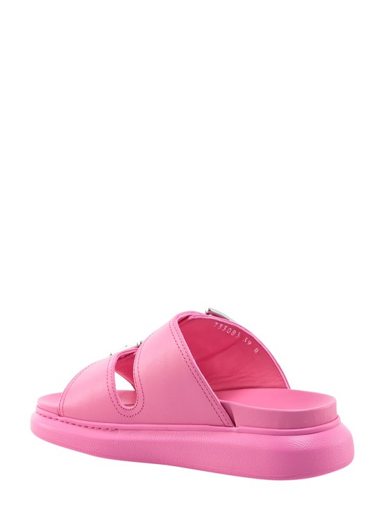 Shop Alexander Mcqueen Pink Leather Sandals