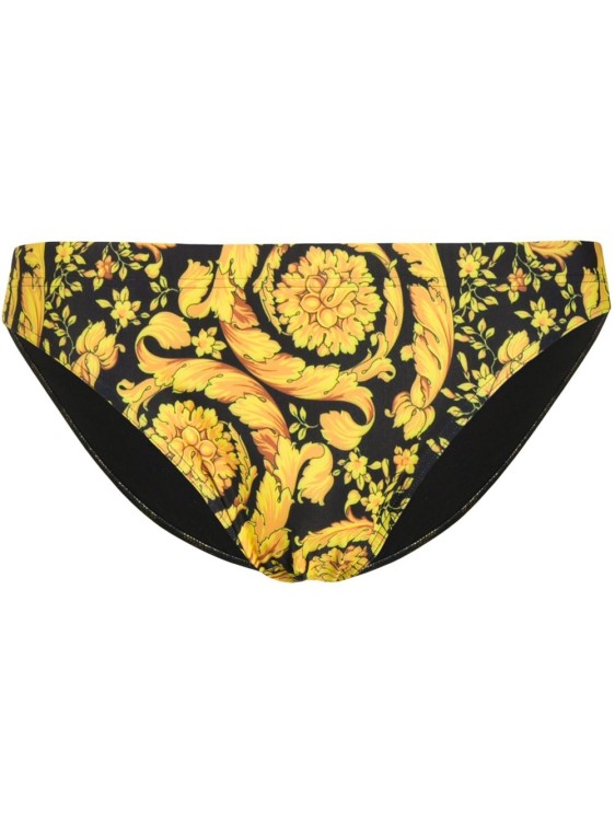 Versace Barocco Swim Briefs In Black