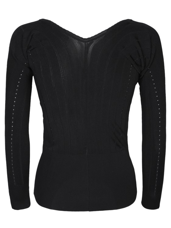 Shop Jacquemus Knit Viscose Sweater In Black