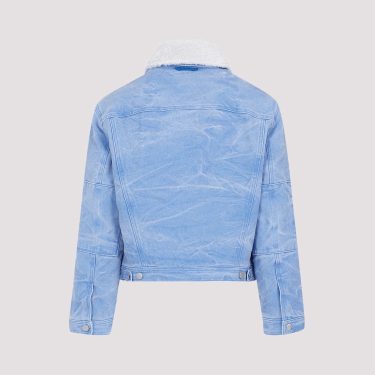 Shop Acne Studios Powder Blue Cotton Jacket