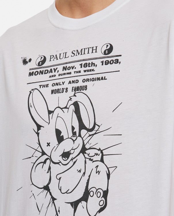 Shop Paul Smith Rabbit Poster T-shirt In White