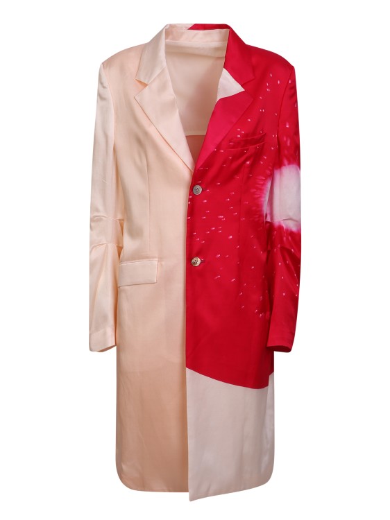 Issey Miyake Graphic Button-up Coat In Neutrals