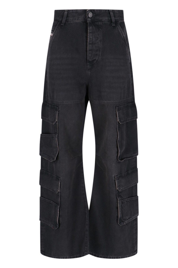Diesel Woman Jeans Black Size 28w-32l Cotton In Black