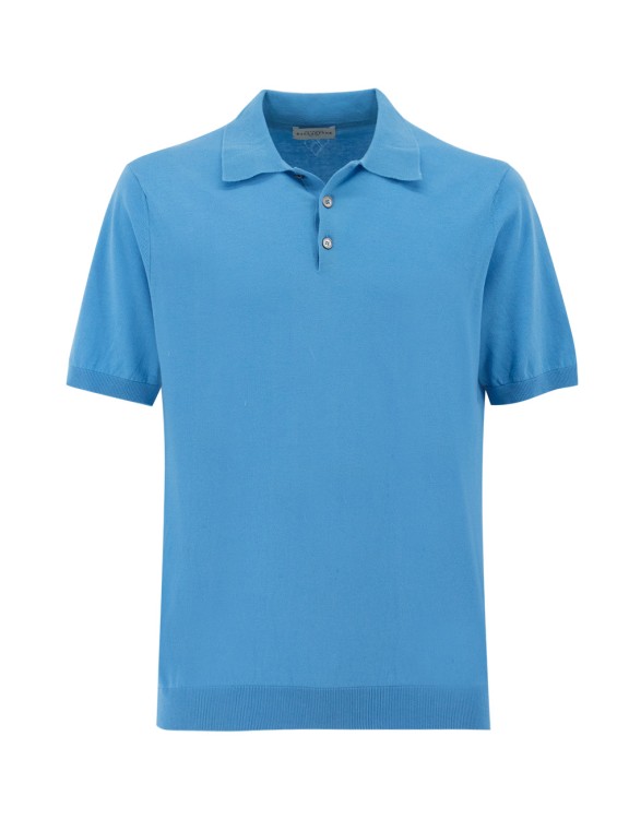 Ballantyne Light Blue Knitted Polo Shirt