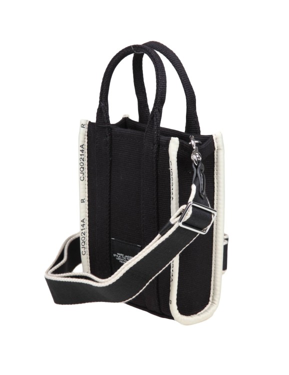 Shop Marc Jacobs The Phone Tote In Black Jaquard Fabric