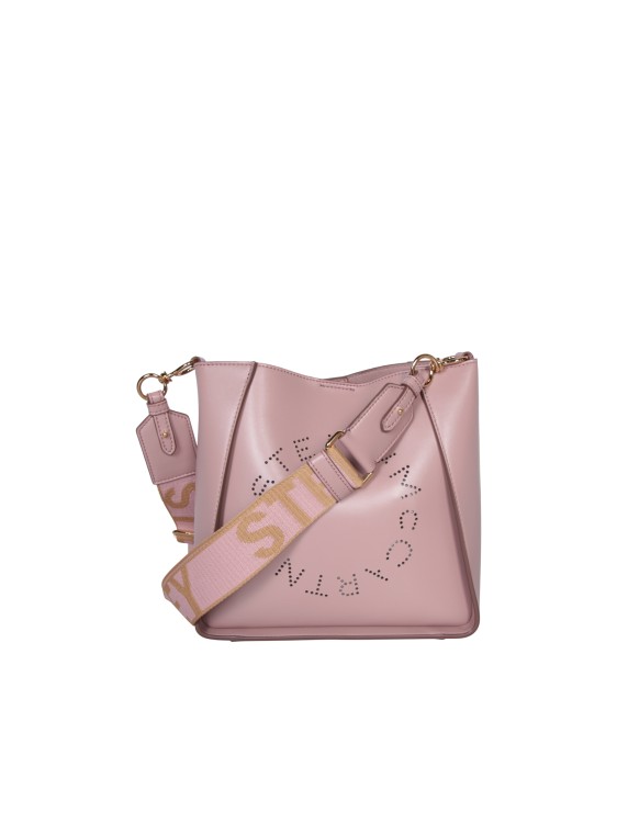 Stella Mccartney Logo Embossed Cross-body Bag In Pink