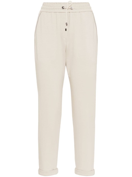 Buy Studiofit White Cotton Trousers from Westside