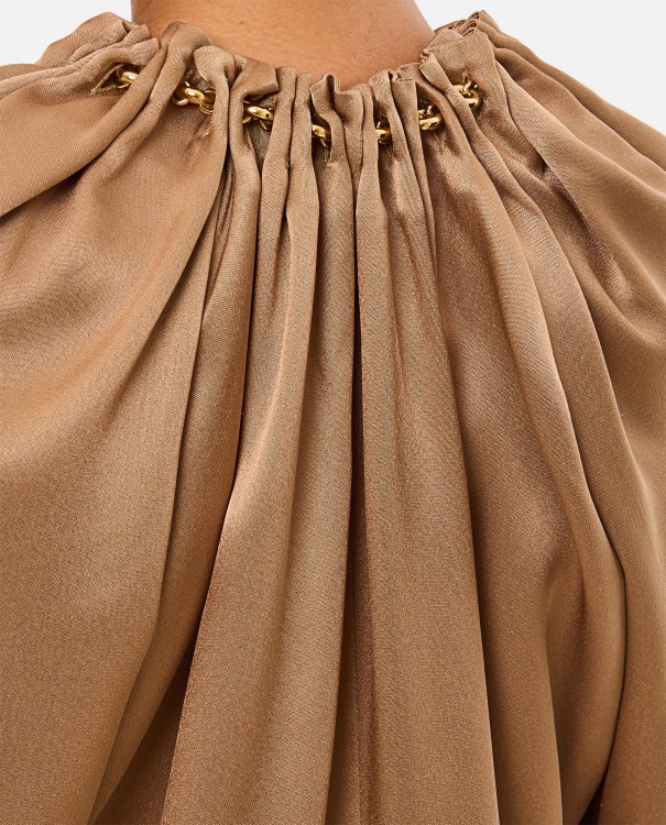 Shop Loewe Chain Dress In Brown