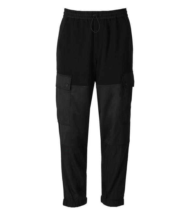 Shop Versace Jeans Couture Black Cargo Sweatpants With Logo