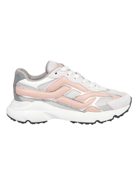 Tod's Pink And Silver Chain Sneakers
