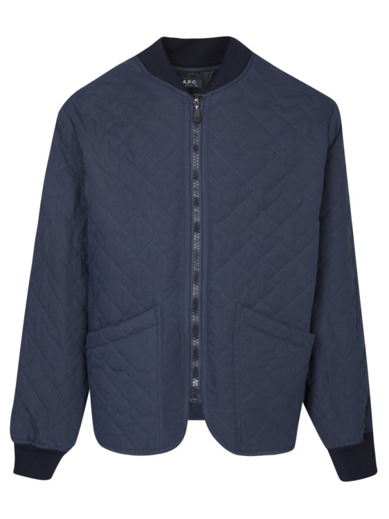 Shop Apc Blue Cotton Blend Jacket