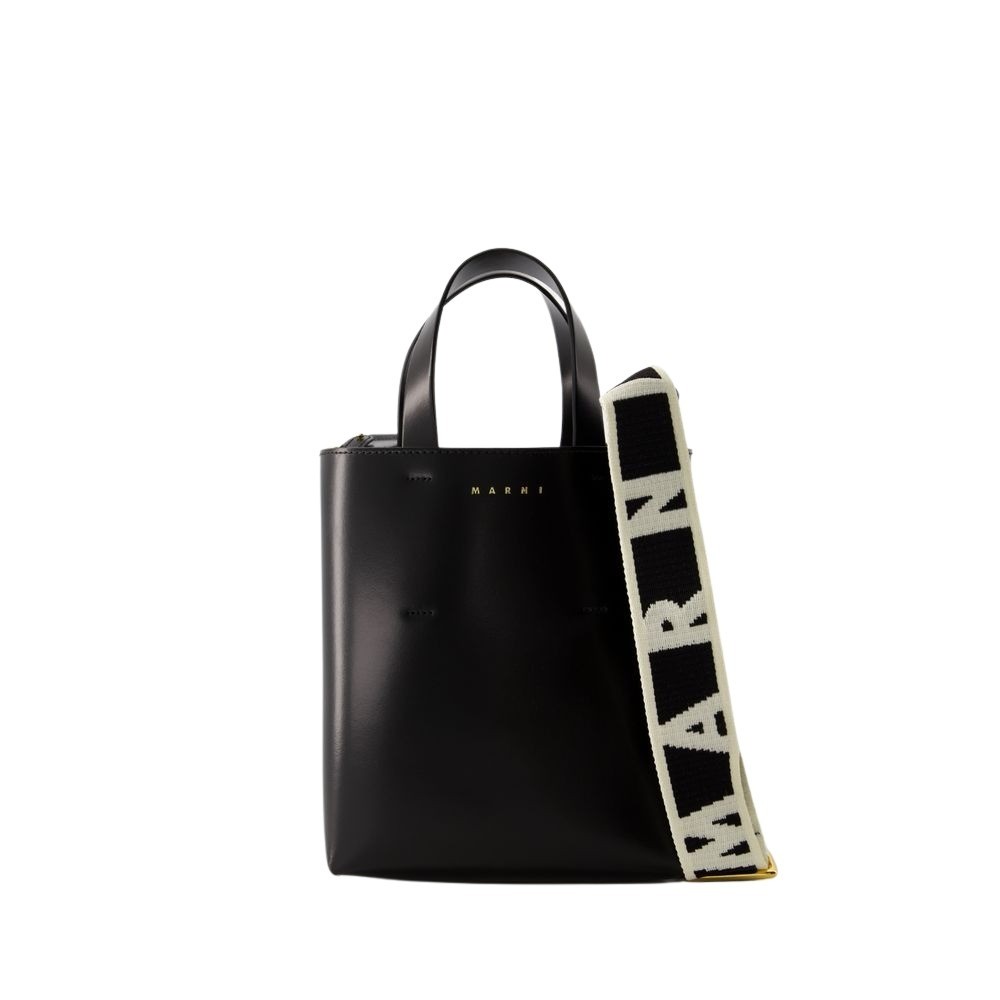 Marni Museo Mini Crossbody - - Leather - Black In Black