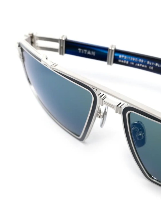 Shop Balmain Silver Titan Sunglasses