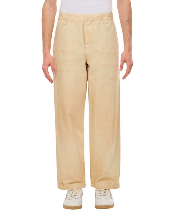 Shop Golden Goose Cotton Chino Skate Trousers In Neutrals
