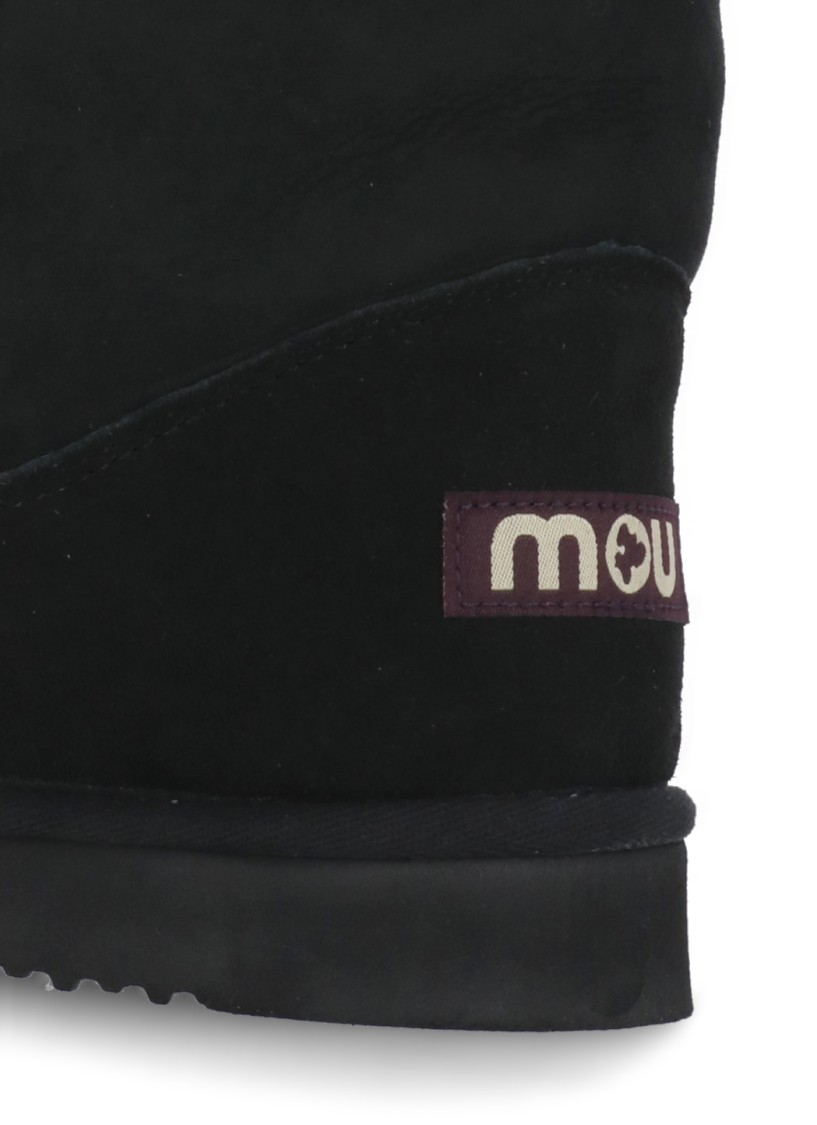 Mou Eskimo 40 Boots With Metallic Finishes In Black