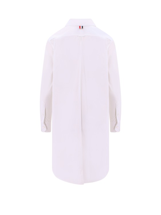 Shop Thom Browne Open Back Cotton Shirt In White