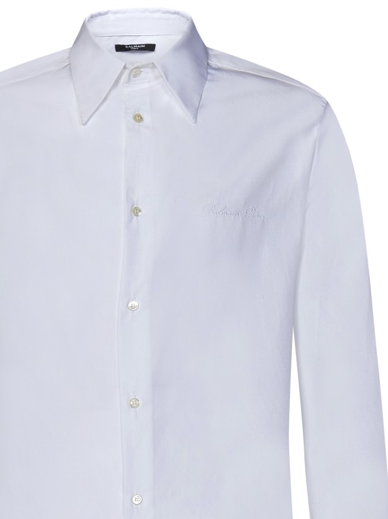 Shop Balmain White Cotton Shirt
