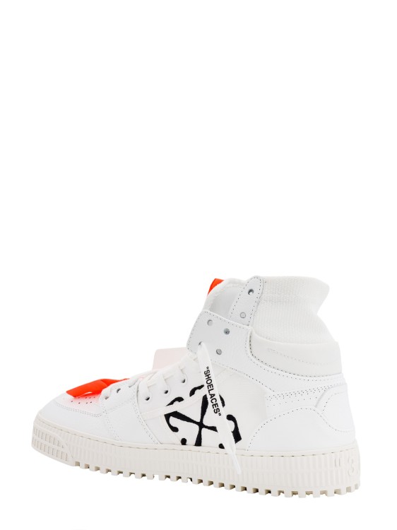 Shop Off-white Leather And Canvas Sneakers With Iconic Zip Tie In White