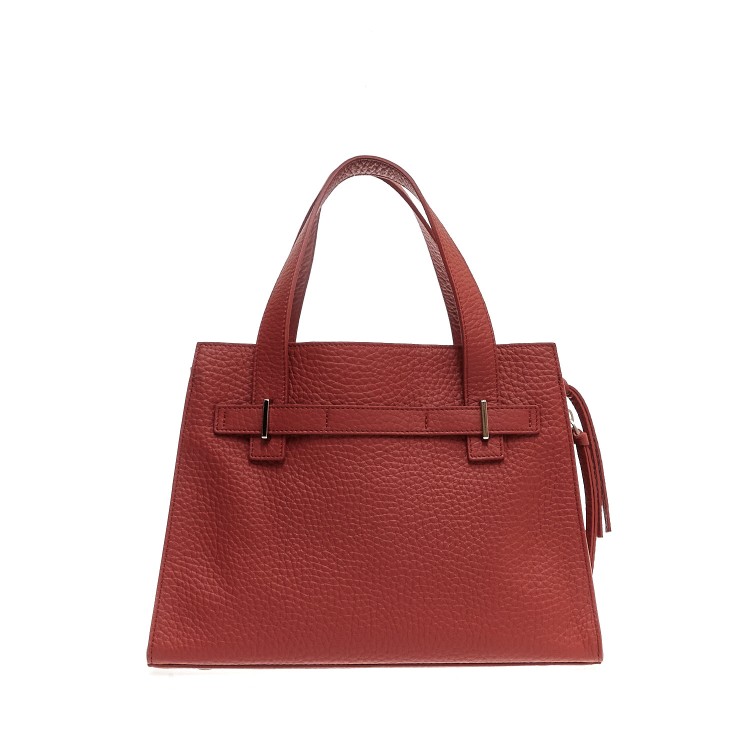 Shop Orciani Red Leather Shoulder Bag
