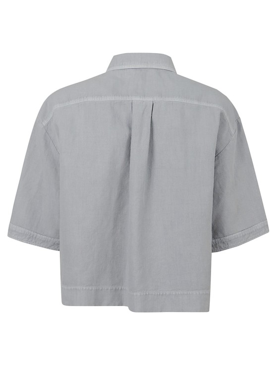 Shop Brunello Cucinelli Crop Shirt In Blue