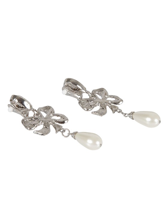 Shop Alessandra Rich Bow Motif Earrings In Not Applicable
