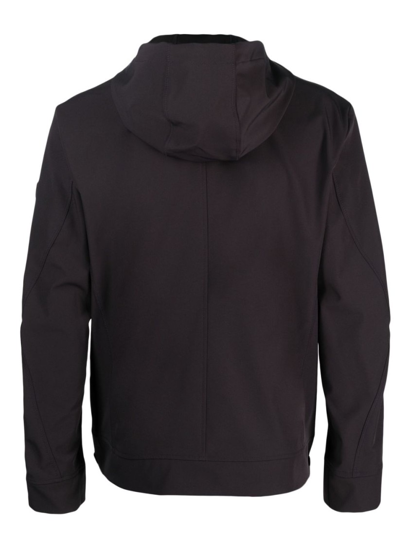 Peuterey Drawstring Zip-up Jacket In Black