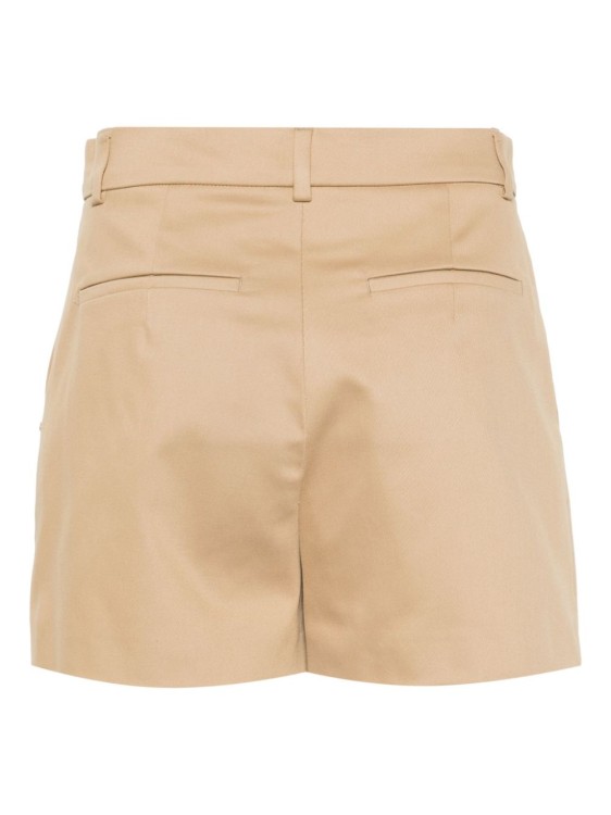 Shop Sportmax Beige Cotton Shorts In Brown