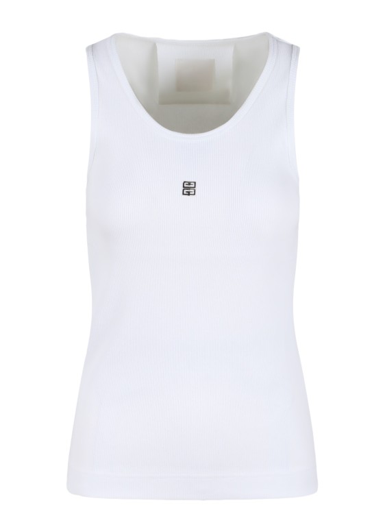 Shop Givenchy 4g Detail Tank Top In White