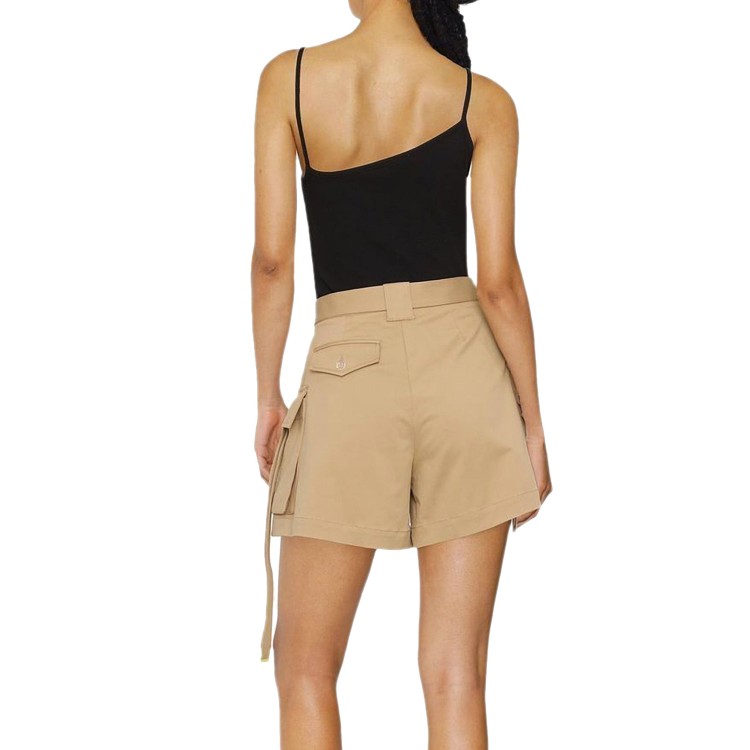 Shop Off-white Cotton Shorts In Brown