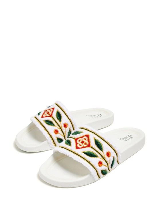 Shop Casablanca White Laurel Slippers