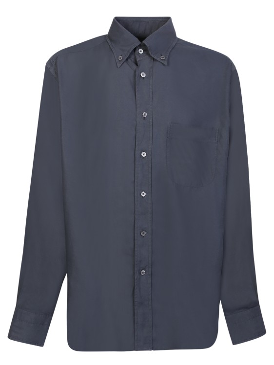 Tom Ford Teal Lyocell Shirt In Neutrals
