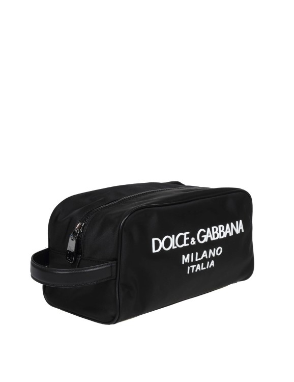Shop Dolce & Gabbana Necessaire In Black Nylon With Logo